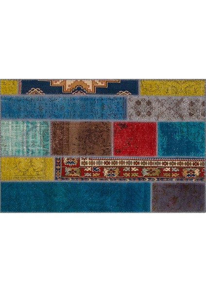 Patchwork Renkli P_59 110X170CM 1.87 M2 El Dokuma Halı