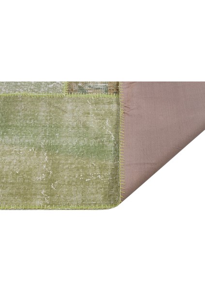 Patchwork Yeşil P_150 197X300CM 5.91 M2 El Dokuma Halı fırsatları
