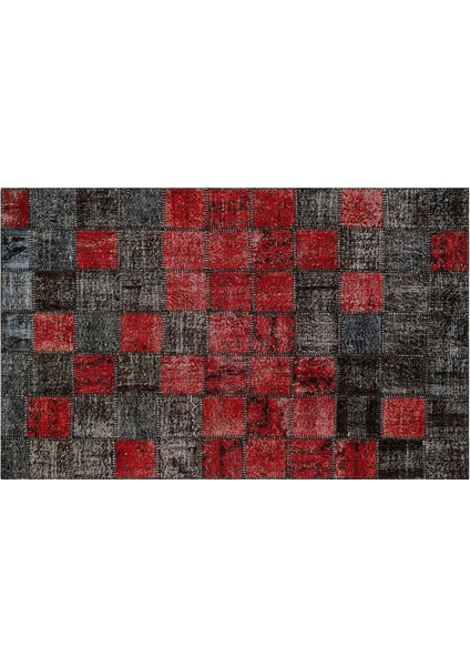 Patchwork Kırmızı P_72 150X236CM 3.54 M2 El Dokuma Halı