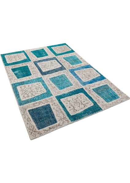 Patchwork Mavi PA_04 140X193CM 2.7 M2 El Dokuma Halı fırsatları