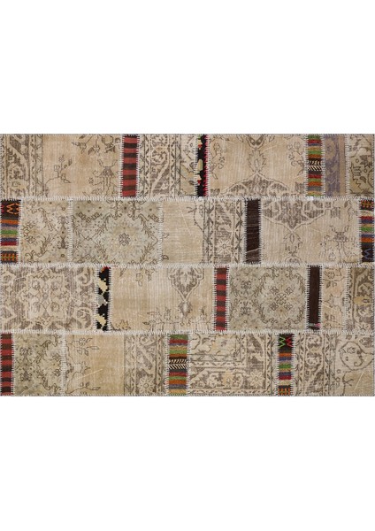 Patchwork Bej P_172 160X227CM 3.63 M2 El Dokuma Halı
