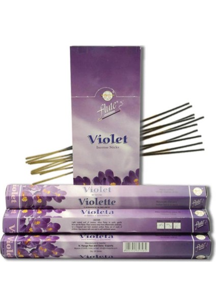 Flute Incense Sticks Violet Menekşe 20 Adet Çubuk Tütsü