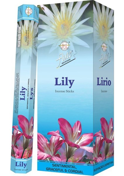 Flute Incense Sticks Lily Zambak 20 Adet Çubuk Tütsü