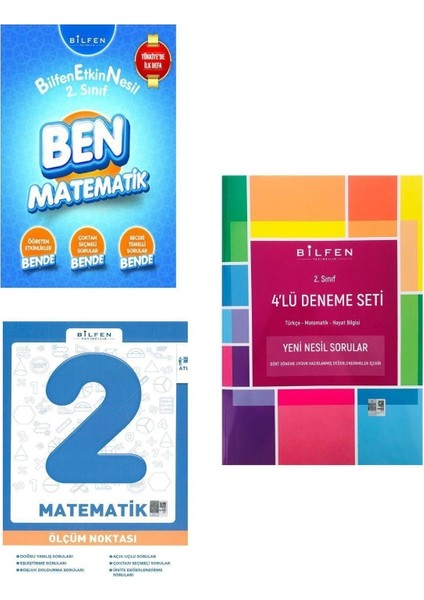 Bilfen Yayınları 2 Sınıf Matematik Konu Anlatımı Ölçme Test Kitabı ve Deneme Seti