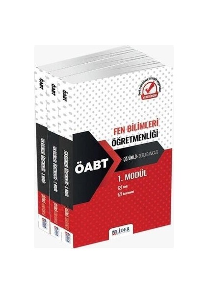 ÖABT 2021 Fen Bilimleri Öğretmenliği 3 Lü Modül Soru Bankası