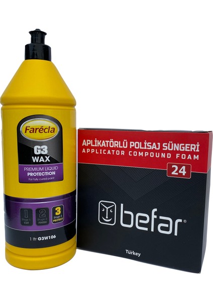 G3 Wax Cila 1l +Befar Cila Süngeri (02403 150X45MM)