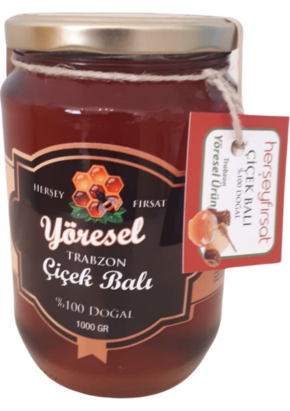 Yöresel Trabzon Süzme Çicek Balı 1 kg