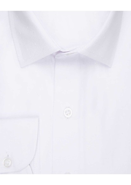 Slim Fit Armür Desenli Beyaz Erkek Gömlek fiyatları