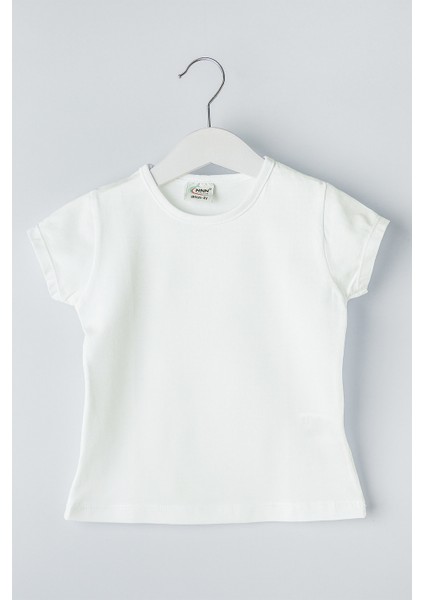 Kısa Kollu Çocuk Body Düz Renk Çocuk Tişört