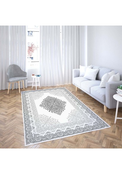 Osmanlı Motif Çerçeveli Dijital Baskı Yıkanabilir Kaymaz Taban Düz Salon Halı ve Yolluk(Gribyaz) fiyatları