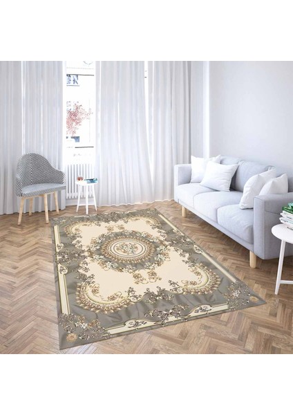 Osmanlı Motifler Desenli Etnik Dijital Baskı Yıkanabilir Kaymaz Taban Salon Halı ve Yolluk fiyatları