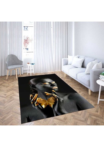 Afrika Desenli Afrikalı Kadın Halı Dijital Baskı Yıkanabilir Modern Salon Halı ve Yolluk fiyatları