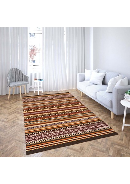 Kilim Desenli Etnik Dijital Baskı Yıkanabilir Kaymaz Taban Eskitme Salon Halısı ve Yolluk fiyatları