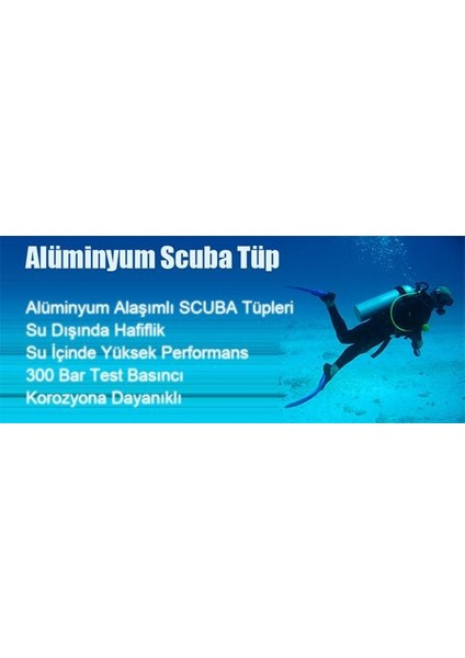 Tüp Alüminyum 7 L Vana Dahil Dalış Tüpü fiyatları