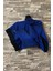 Çocuk Saks Siyah Baskılı Fermuarlı Cepli Kapşonlu Günlük Dört Mevsim Sweatshirt 5
