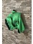 Çocuk Yeşil Siyah Baskılı Fermuarlı Cepli Kapşonlu Günlük Dört Mevsim Sweatshirt 2