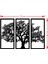 - Üçlü Ağaç Tablo Duvar Oda Ev Aksesuarı Ahşap Tablo 73X50CM 3