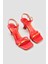 Limoya Caitlin Kırmızı Oranj Çift Bantlı Topuklu Ayakkabı