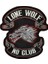 Sim Nakış Lone Wolf No Club Nakış Işleme Arma Patch Peç 35×32 cm 1