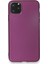 iPhone 11 Pro Max Kılıf Yumuşak Dokulu Silikon + Ekran Koruyucu Cam Mürdüm 1