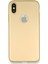 iPhone x Kılıf Yumuşak Dokulu Silikon + Ekran Koruyucu Cam Gold 1