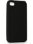 iPhone 4 Kılıf Yumuşak Dokulu Silikon + Ekran Koruyucu Cam Siyah 2