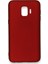 Samsung Galaxy J2 Core Kılıf Yumuşak Dokulu Silikon + Ekran Koruyucu Cam Bordo 1