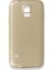Samsung Galaxy S5 Kılıf Yumuşak Dokulu Silikon + Ekran Koruyucu Cam Gold 1