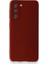 Samsung Galaxy S21 Kılıf Yumuşak Dokulu Silikon + Ekran Koruyucu Cam Bordo 1