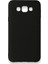 Samsung Galaxy E7 Kılıf Yumuşak Dokulu Silikon + Ekran Koruyucu Cam Siyah 1