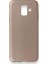 Samsung Galaxy A6 2018 Kılıf Yumuşak Dokulu Silikon + Ekran Koruyucu Cam Rose Gold 1