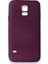 Samsung Galaxy S5 Kılıf Yumuşak Dokulu Silikon + Ekran Koruyucu Cam Mürdüm 1