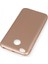 Xiaomi Redmi 4x Kılıf Yumuşak Dokulu Silikon + Ekran Koruyucu Cam Rose Gold 3