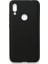 Xiaomi Redmi 7 Kılıf Yumuşak Dokulu Silikon + Ekran Koruyucu Cam Siyah 1