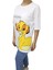 - Kadın Aslan Baskılı T-Shirt- Beyaz 2