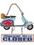 Dekoratif Metal Kapı Yazısı Scooter Vintage Dekoratif Hediyelik 1