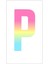 P Harfi Sticker Araba Oto Arma Duvar Sticker Ev Dekoratif Çıkartma 15 cm 1