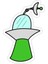 Ufo Sticker Araba Oto Arma Duvar Sticker Ev Dekoratif Çıkartma 15 cm 1