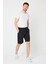 Erkek Siyah Regular Fit Şort & Bermuda 3
