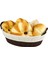 Hasır Desenli Ekmek Sepeti Oval 28 cm. Bez Kaplamalı 1
