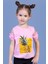 Toontoy Kız Çocuk Kolları Detaylı Ananas Baskılı Tişört 1