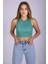 Mad Girls Mint Yeşili Crop Top MG1113 1