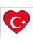 Kalp Türk Bayrağı Türkiye Ay Yıldız Çıkartma Sticker 00970 1