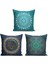 Damask Tasarımlı Modern Dijital Baskılı Dekoratif 3'lü Yastık Kırlent Kılıf Seti 1