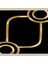 Geometrik Desenli Gold Çerçeve Dijital Baskı Yıkanabilir Kaymaz Taban Modern Salon Halısı ve Yolluk 2