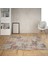 Geometrik Çizgili Dijital Baskı Yıkanabilir Kaymaz Taban Modern Salon Halısı ve Yolluk (Kahve) 1
