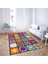 Mandala Desenli Dijital Baskı Yıkanabilir Kaymaz Taban Etnik Salon Halısı ve Yolluk 2