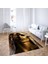 Afrika Desenli Afrikalı Kadın Halı Dijital Baskı Yıkanabilir Modern Salon Halı ve Yolluk(Gold) 2