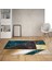 Geometrik Blok Mermer Desenli Dijital Baskı Yıkanabilir Kaymaz Taban Modern Salon Halı ve Yolluk 1