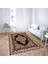 Osmanlı Desen Çerçeveli Dijital Baskı Yıkanabilir Kaymaz Taban Klasik Salon Halısı ve Yolluk (Kahve) 2